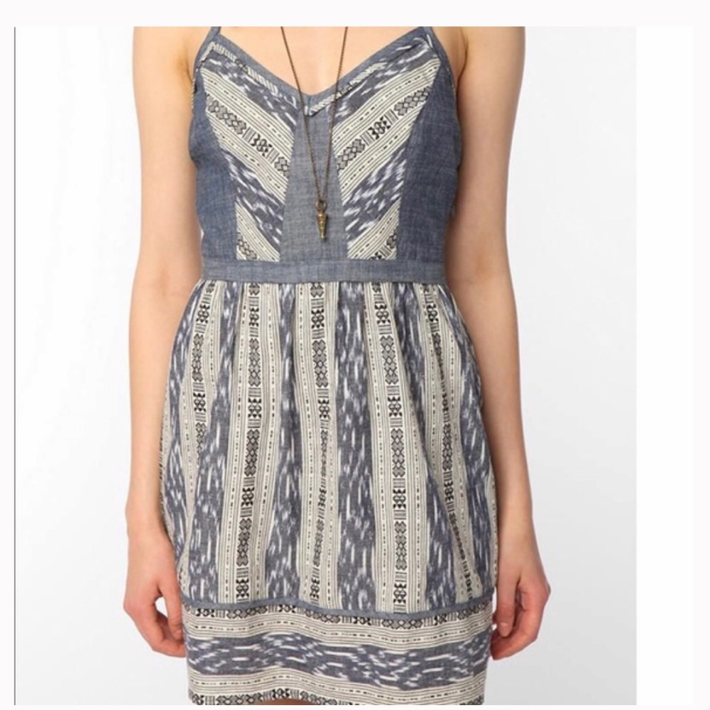 UrbanOutfitters Staring at Stars Denim Linen Dress